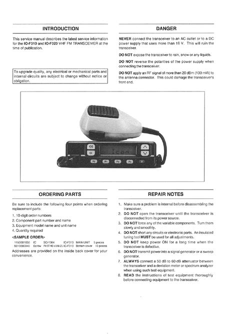 Download Icom Ic F310 Ic F320 Service Repair Manual