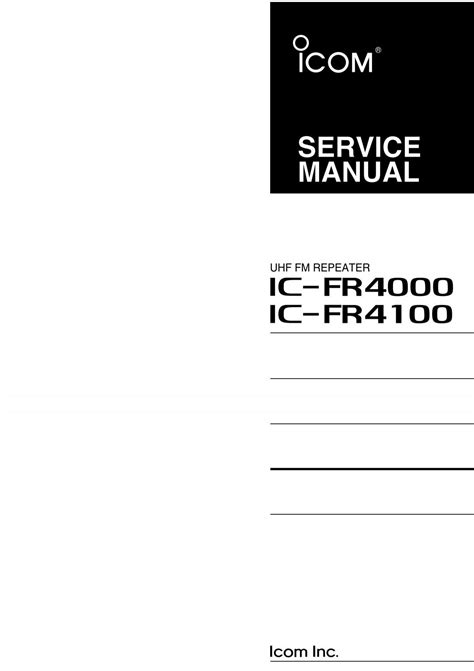 Download Icom Ic Fr4000 Ic Fr4100 Service Repair Manual