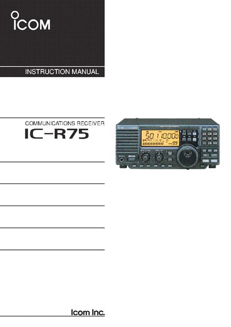 Download Icom Ic R75 Service Repair Manual