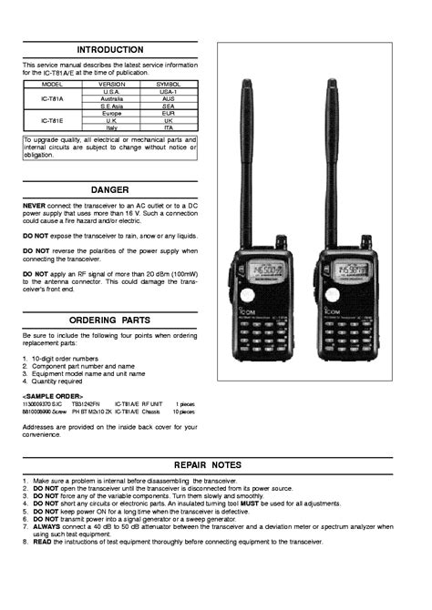 Download Icom Ic T81 Service Repair Manual