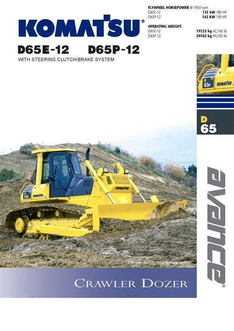 Download Komatsu D65e D65p D65ex D65px 12 Dozer Bulldozer Service Repair Shop Manual