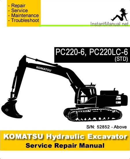 Download Komatsu Pc220 6 Pc220lc 6 Excavator Service Shop Manual