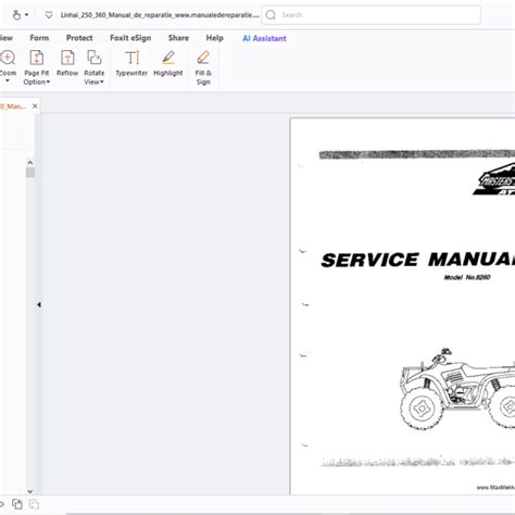 Download Linhai 250 360 Atv Model 8260 Service Repair Workshop Manual