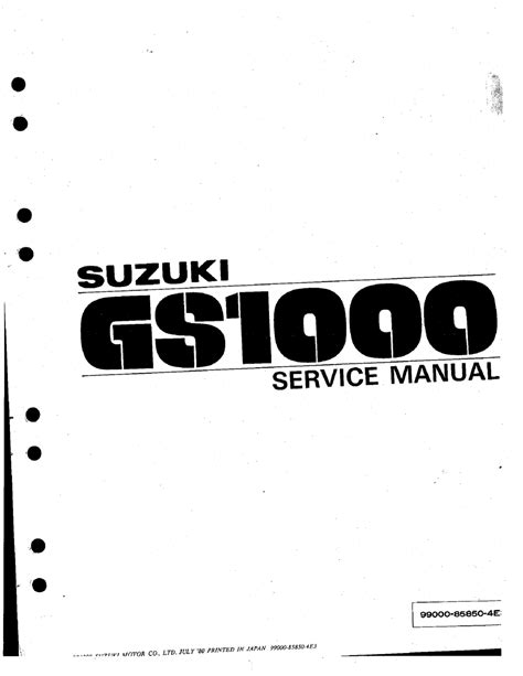 Download Now Suzuki Gs1000 Gs 1000 77 81 Service Repair Workshop Manual