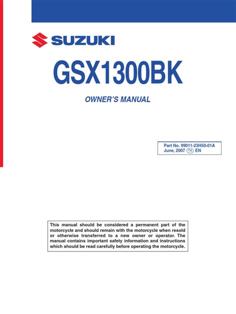 Download Now Suzuki Gsx1300 Gsx 1300 Gsx1300bk B King Service Repair Workshop Manual