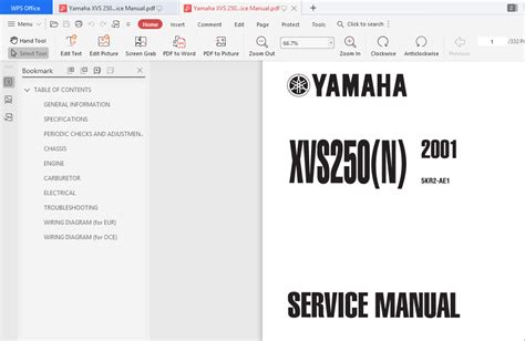 Download Now Yamaha Xvs250 Xvs 250 Service Repair Workshop Manual Instant