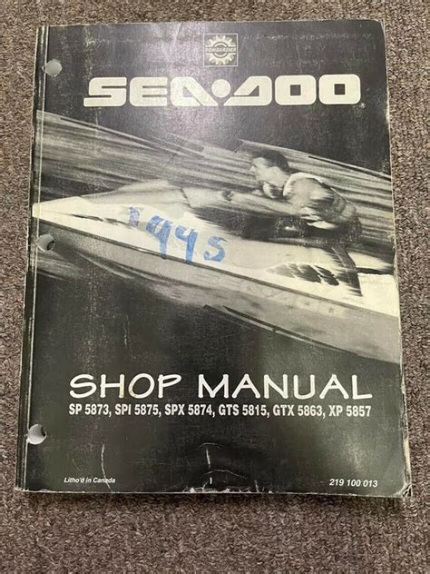 Download Seadoo Sea Doo 1995 Sp Spx Spi Xp Gts Gtx Service Repair Manual