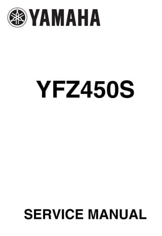 Download Service Repair Manual Yamaha Yfz450s 2003