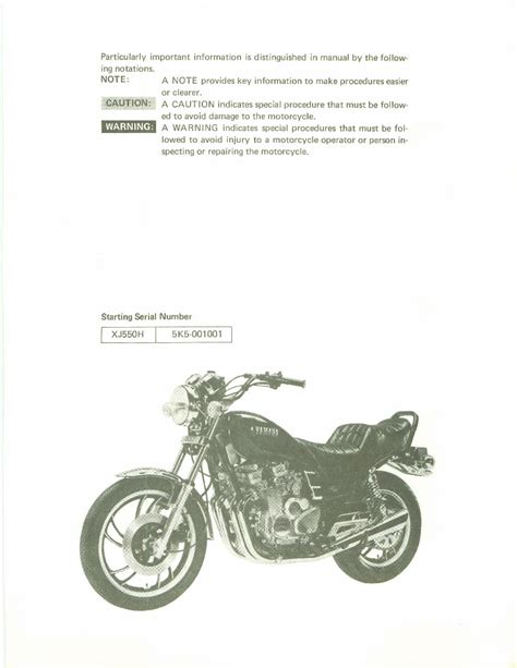 Download Yamaha Xj550 Maxim Seca Repair Service Manual