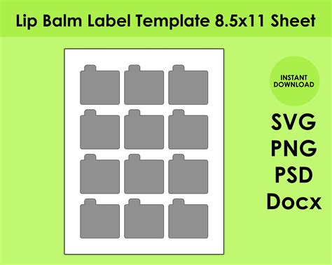 Downloadable Free Printable Lip Balm Label Template