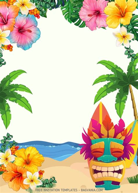 Downloadable Hawaiian Invitation Template Free