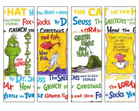 Dr Seuss Bookmarks Printable