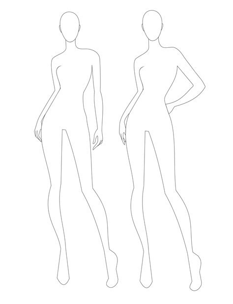 Drawing Fashion Models Templates