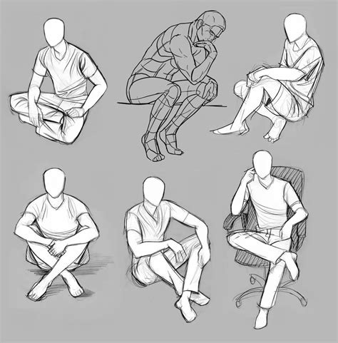 Drawing Of Person Sitting