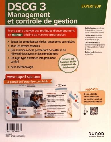 Dscg 3 Management Et Controle De Gestion Manuel Et - 