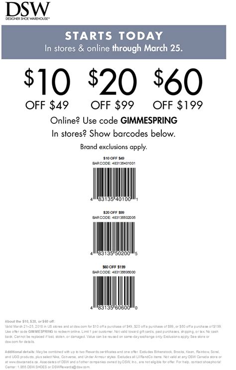 Dsw Coupon 10 Off 49 Printable