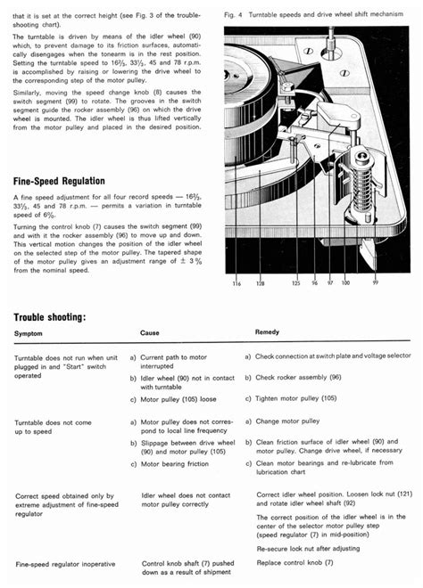 Dual 1019 Turntable Service Manual Repair Manual