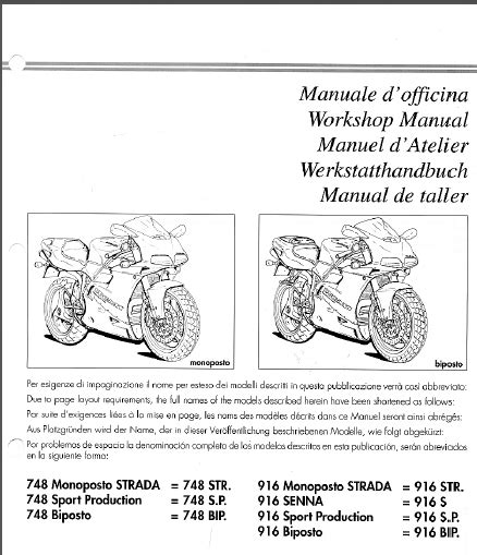 Ducati 916 1994 2003 Service Repair Workshop Manual