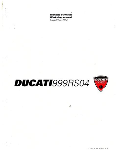 Ducati 999rs 2004 Factory Service Repair Manual