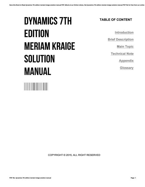 Dynamics 7th Edition Solution Manual