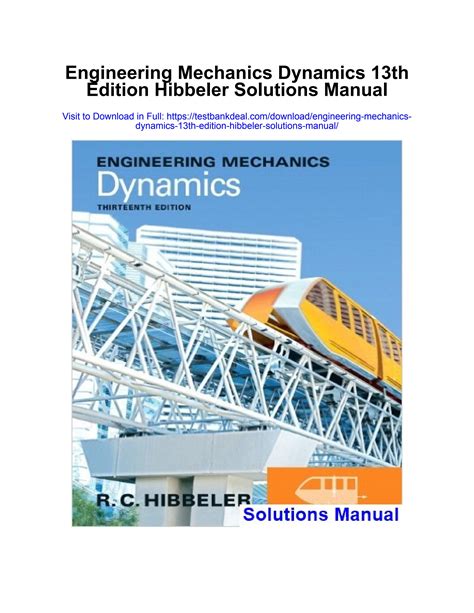Dynamics Hibbeler 13th Edition Solutions Manual