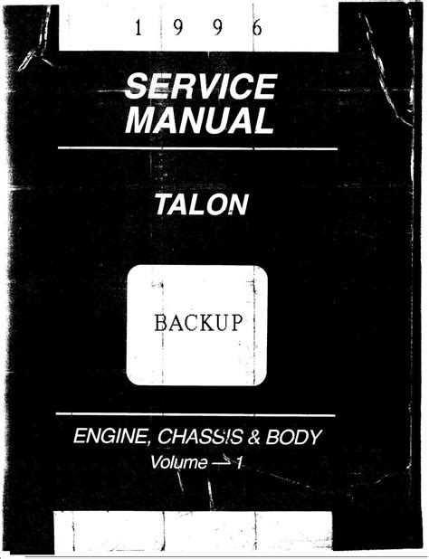 Eagle Talon Service Repair Manual 1995 1996 Download