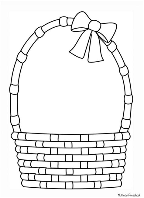 Easter Basket Coloring Template