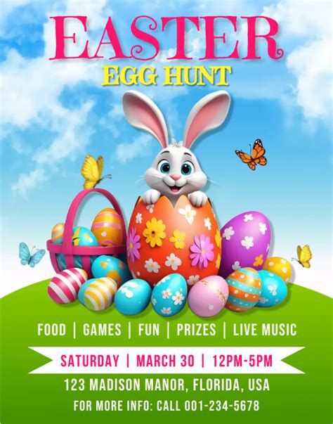 Easter Egg Hunt Flyer Template