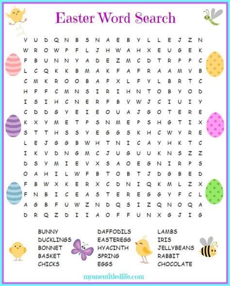 Easter Word Search Printable Free