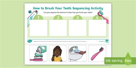 Easy Instructions For First Graders On Toothbrushing Printables