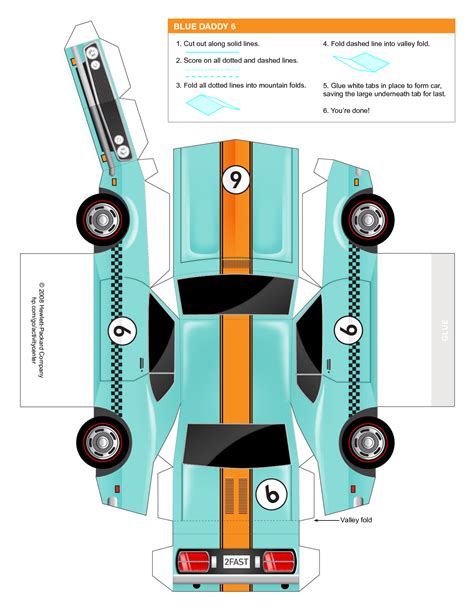 Easy Paper Car Template