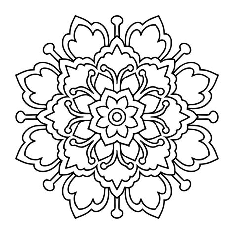 Easy Printable Easy Mandala Coloring Pages