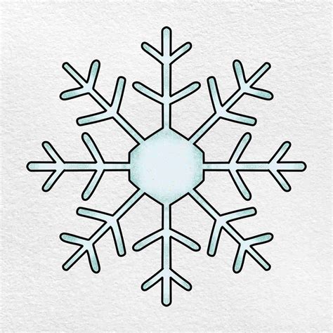 Easy Snowflake Drawing