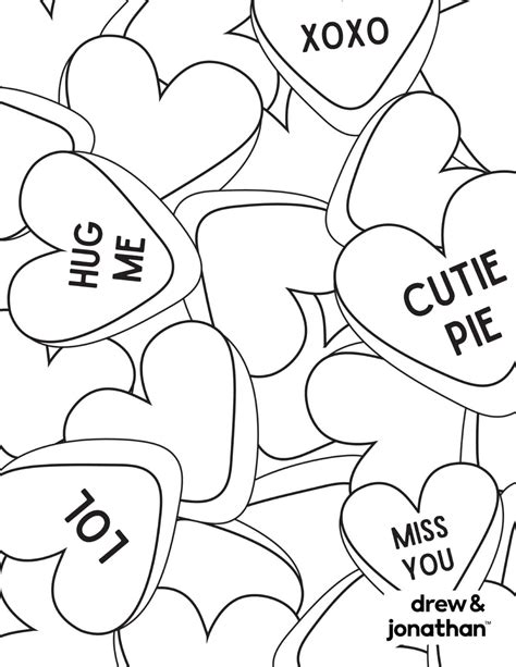 Easy Valentine Coloring Pages Printable