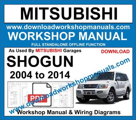 Ebook Mitsubishi Shogun Workshop Manual