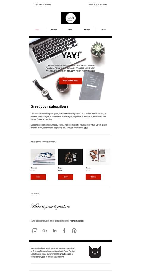 Ecommerce Email Template