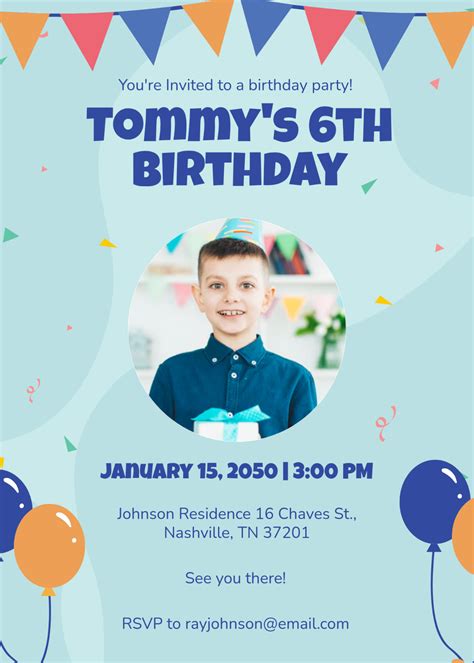 Editable Birthday Invitations Templates