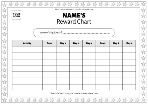 Editable Reward Chart Template