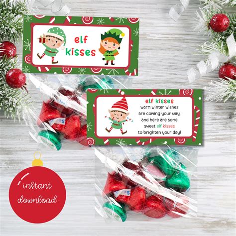 Elf Kisses Printable