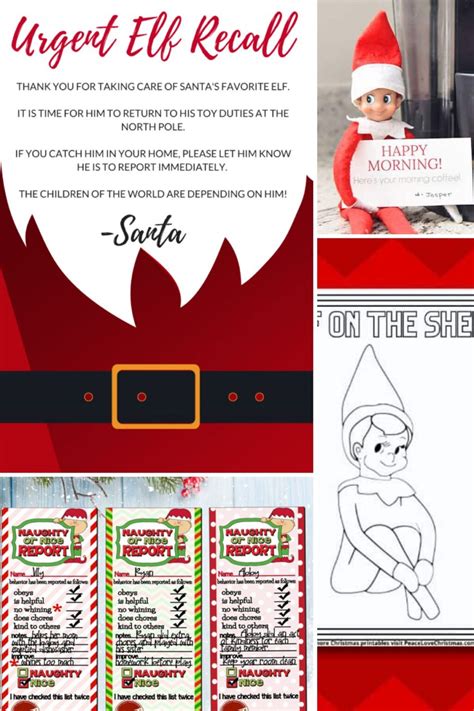 Elf On Shelf Printable