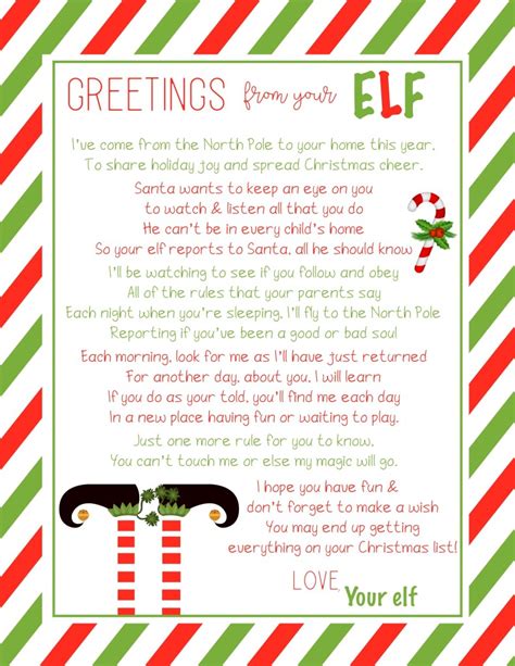 Elf On The Shelf Letters Printable
