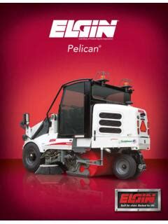 Elgin Pelican Sweeper Operators Manual