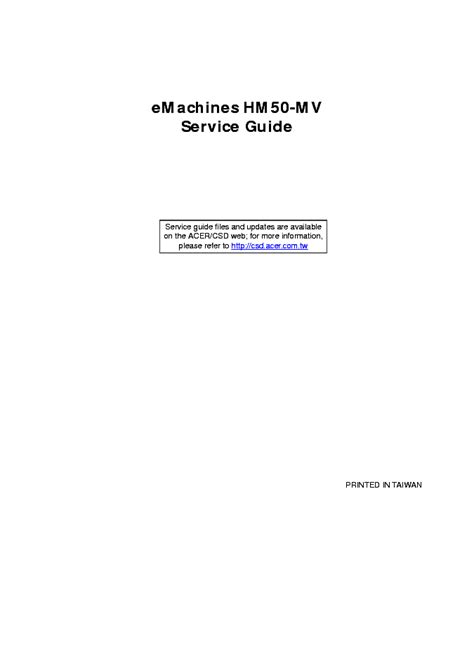 Emachines E525 Service Manual Scheme Electronics