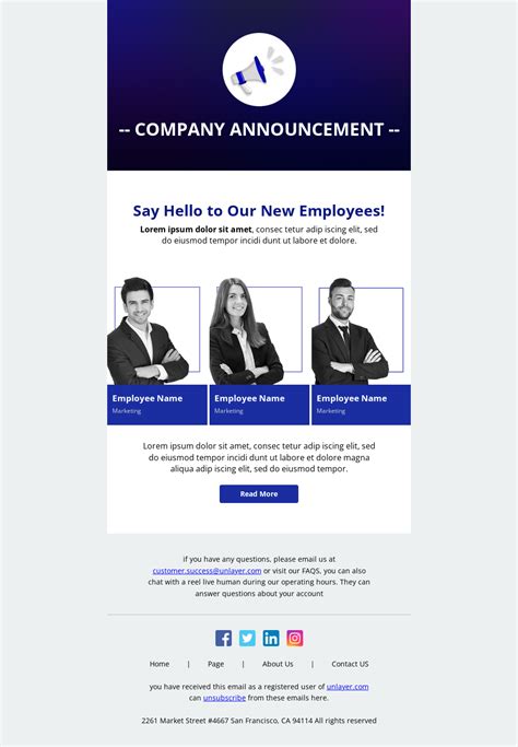 Email Announcement Template