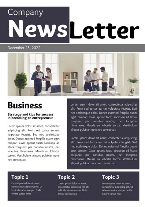 Email Newsletter Templates Free