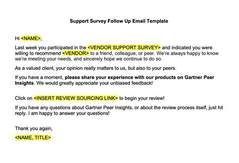 Email Template For Customer Follow Up
