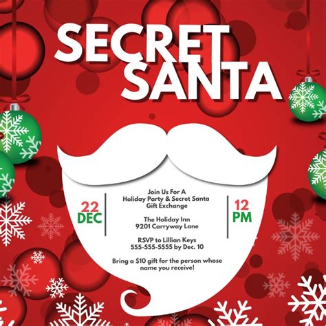 Email Template For Secret Santa