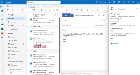 Email Template In Outlook