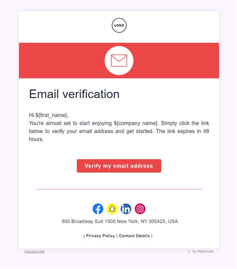 Email Verification Template