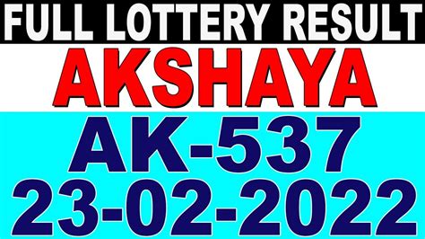 Embrace Financial Freedom with AK 537 Lottery Result!